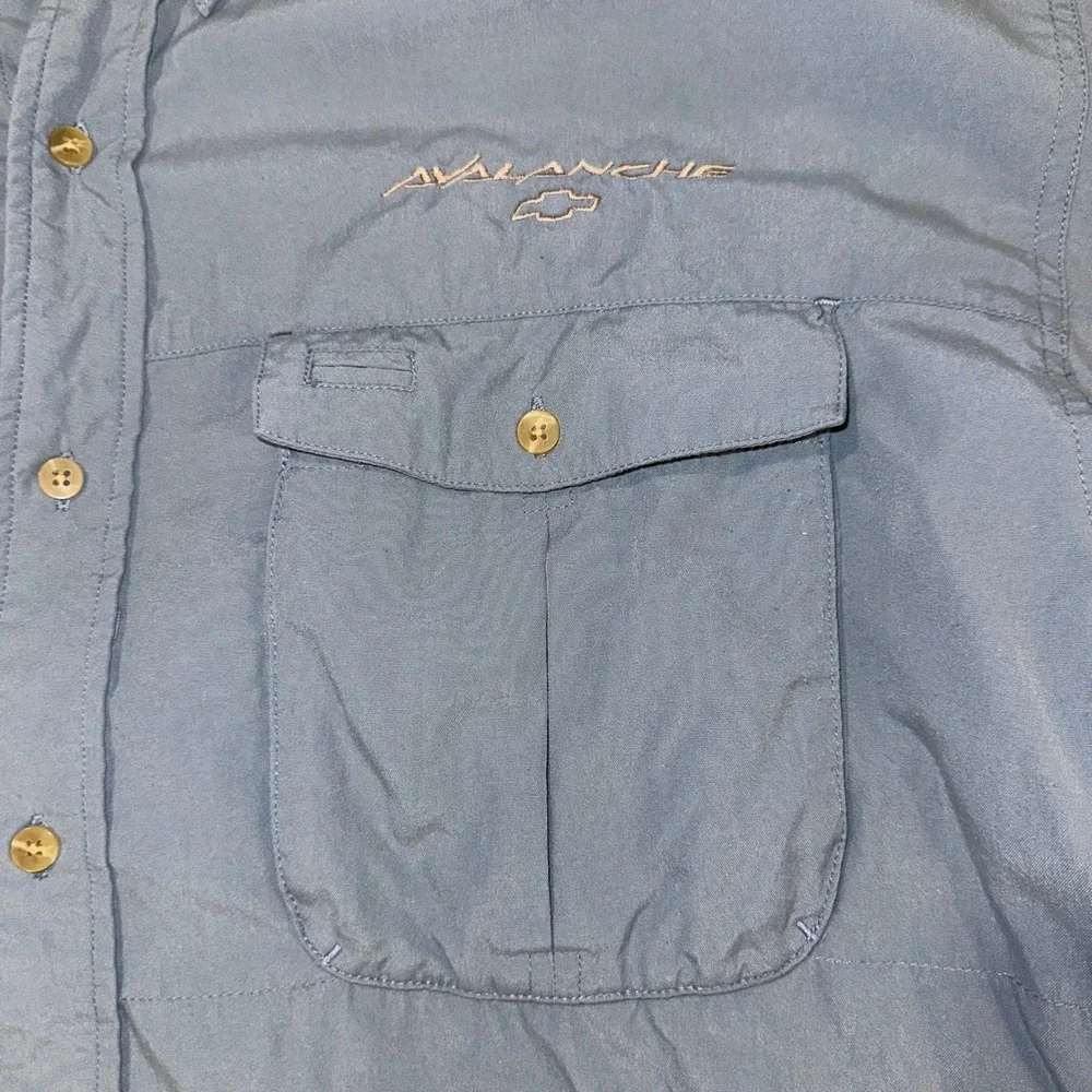The North Face Mens XL Blue Vented Fishing Hiking Shirt Chevy Avalanche